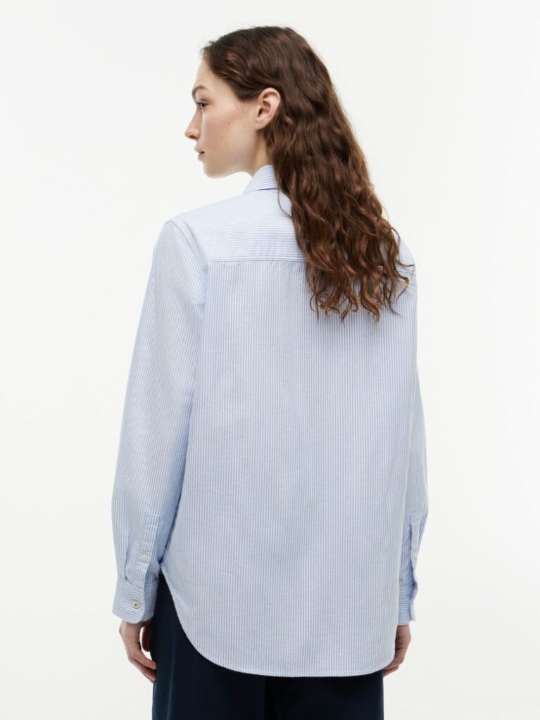 Blue Relaxed Fit Oxford Shirt  Women
