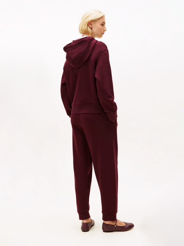 Κόκκινο Hoody Με Κεντητό Λογότυπο Και Κορδόνι  Γυναίκες