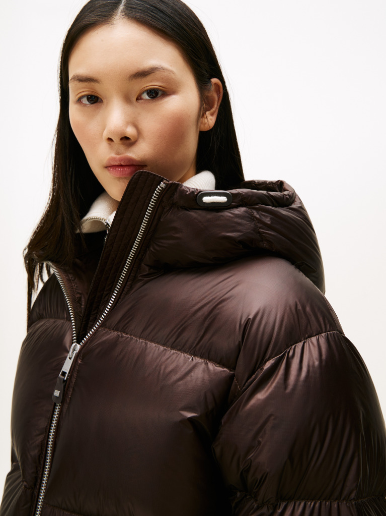 Brown Ultra Lightweight Down Ripstop Puffer Jacket  Women