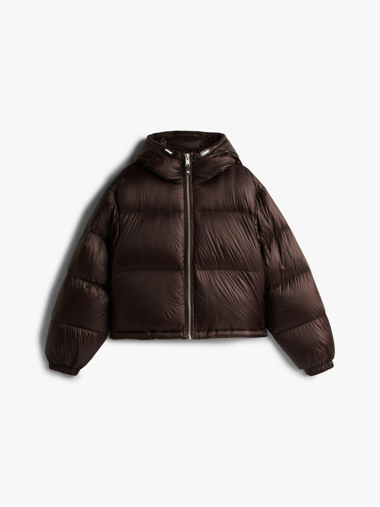 Brown Ultra Lightweight Down Ripstop Puffer Jacket  Women
