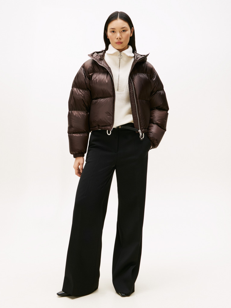 Brown Ultra Lightweight Down Ripstop Puffer Jacket  Women