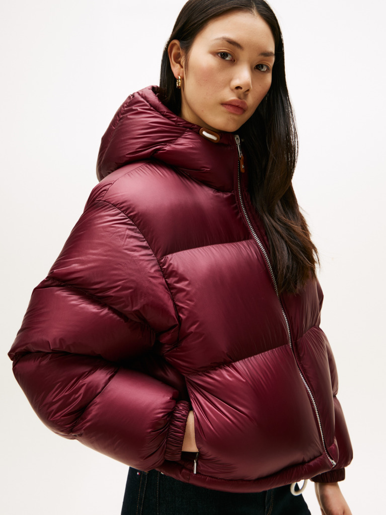 Red Ultra Lightweight Down Ripstop Puffer Jacket  Women