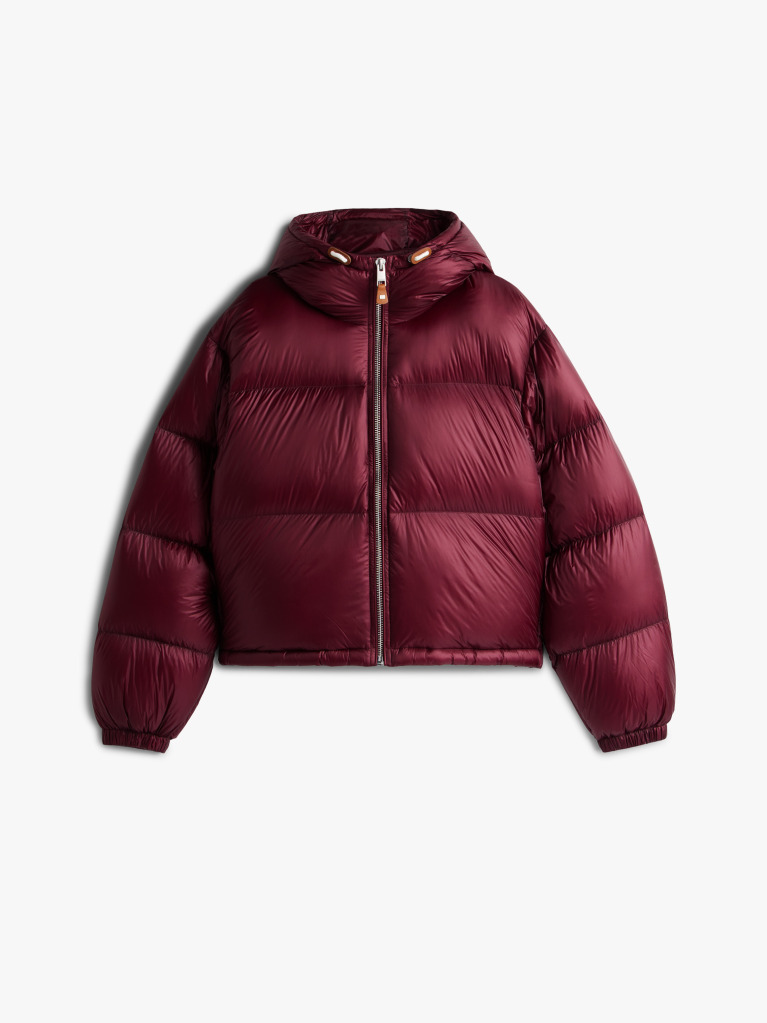 Red Ultra Lightweight Down Ripstop Puffer Jacket  Women
