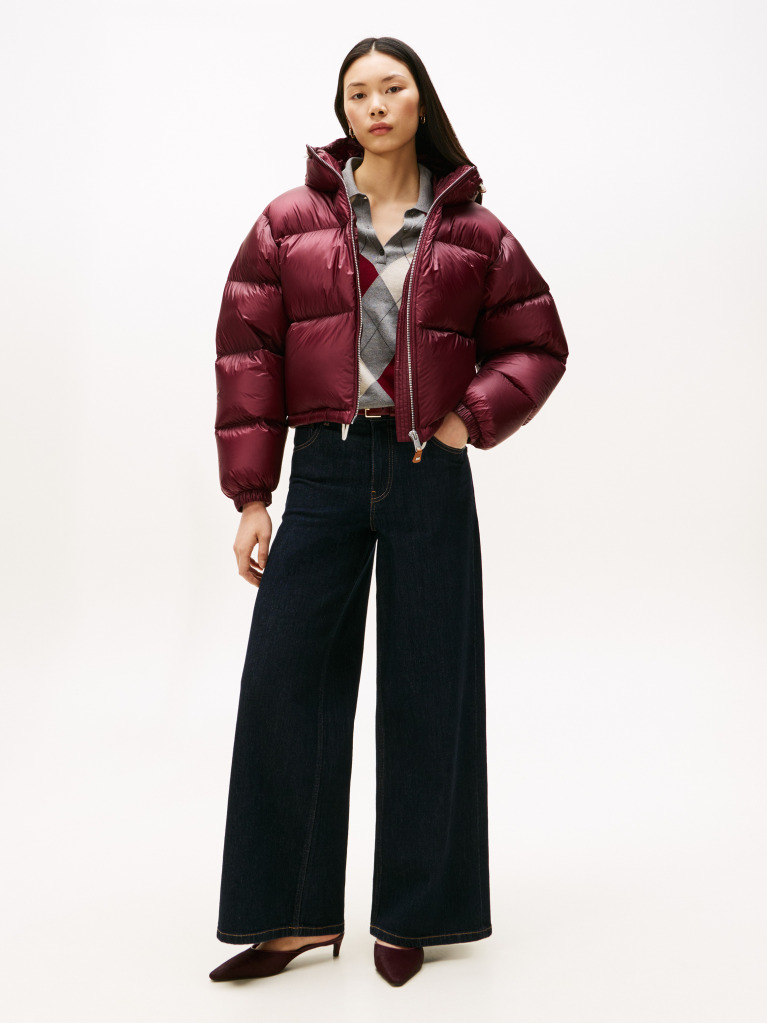 Red Ultra Lightweight Down Ripstop Puffer Jacket  Women