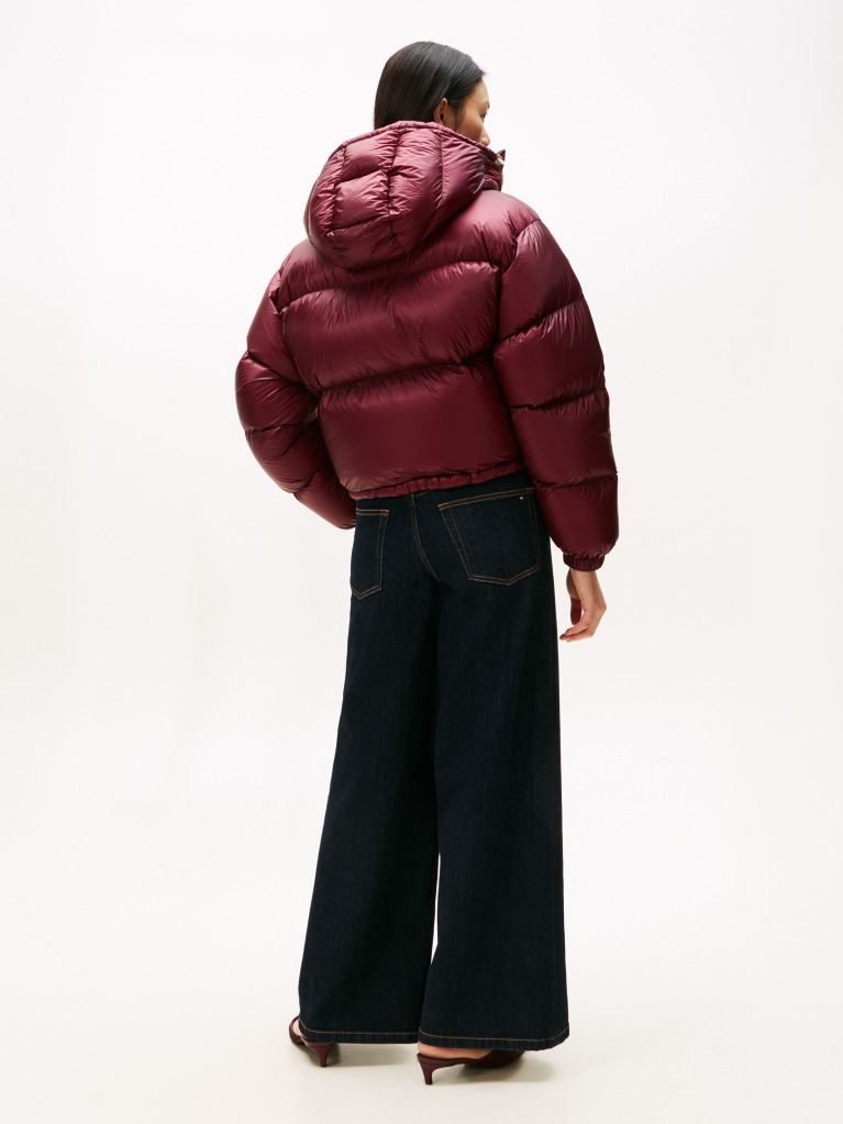 Red Ultra Lightweight Down Ripstop Puffer Jacket  Women