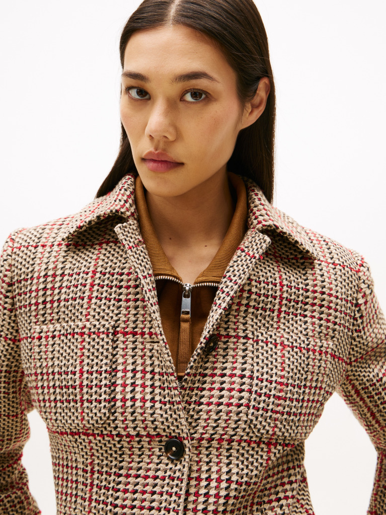 Multi Regular Fit Tweed Single Breasted Blazer  Women