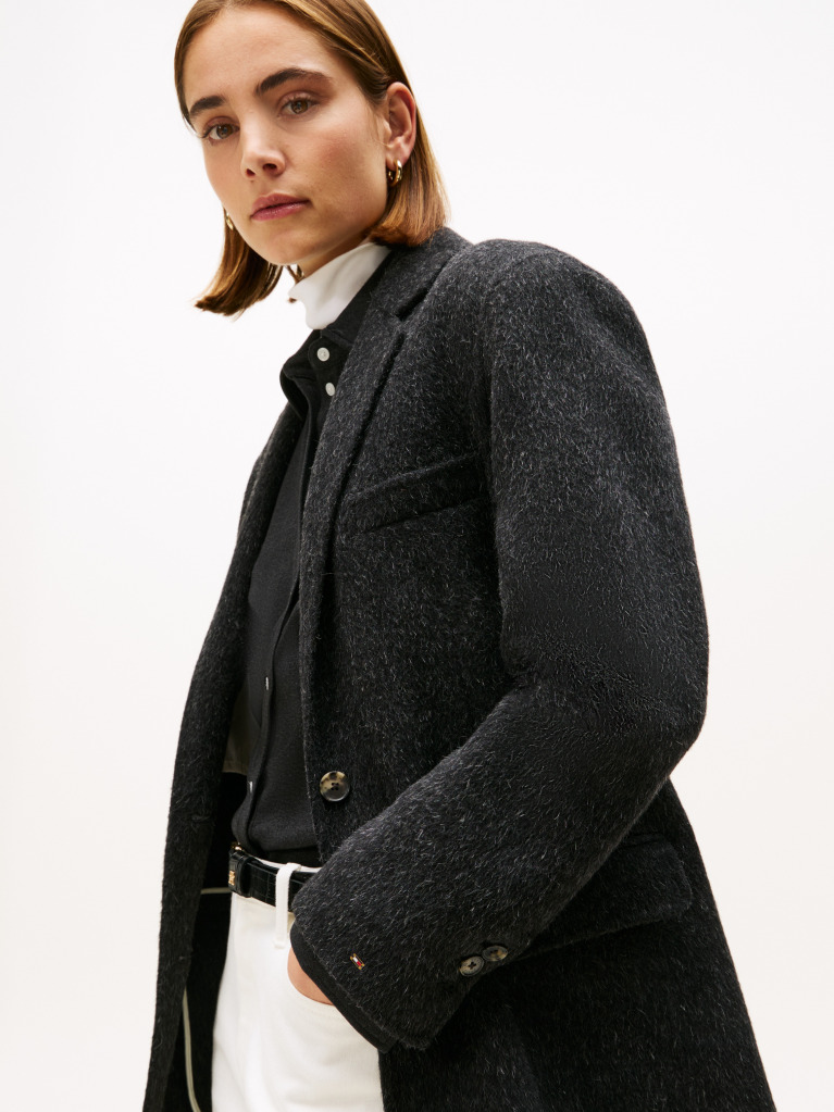 Γκρι Μάλλινο Oversized Blazer  Γυναίκες