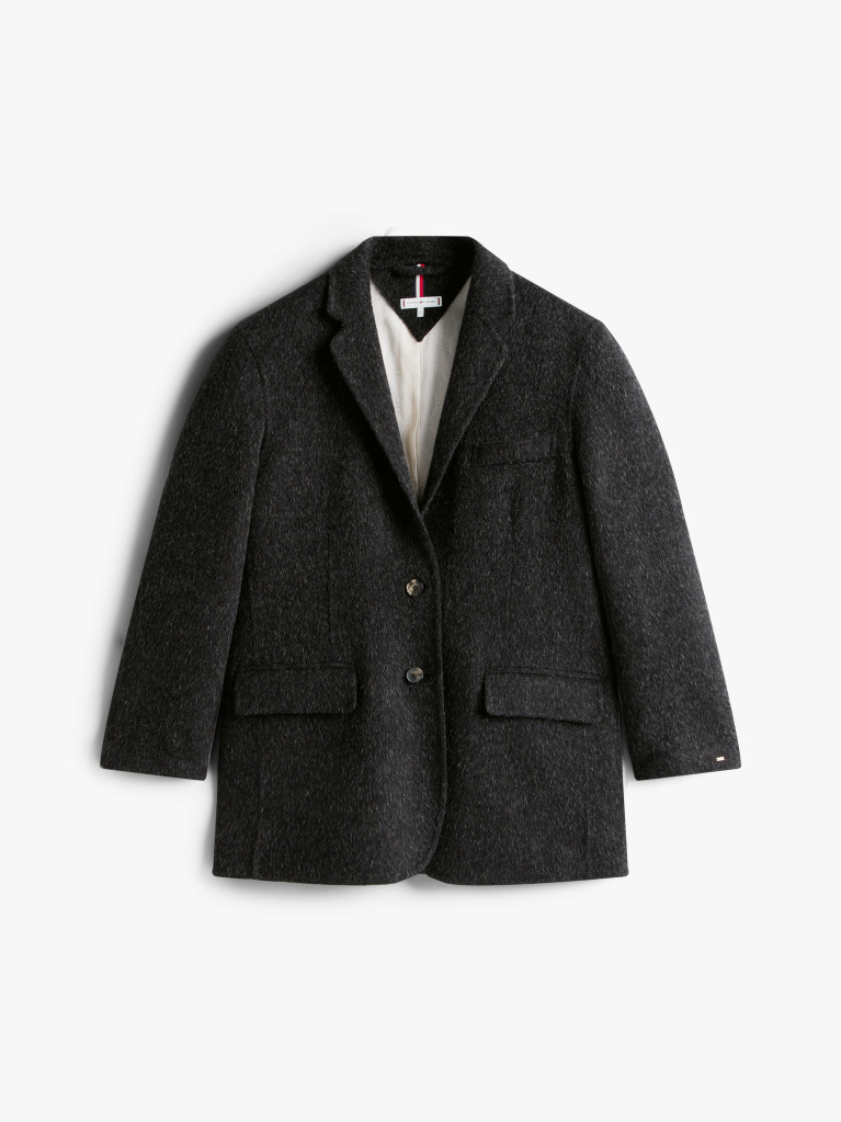 Γκρι Μάλλινο Oversized Blazer  Γυναίκες