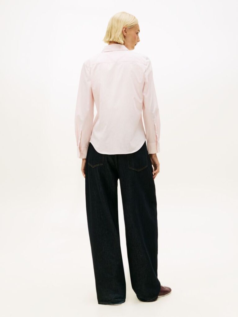Pink Regular Fit Poplin Shirt  Women
