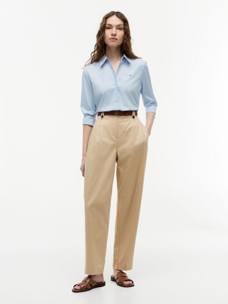 Blue Regular Fit Poplin Shirt  Women