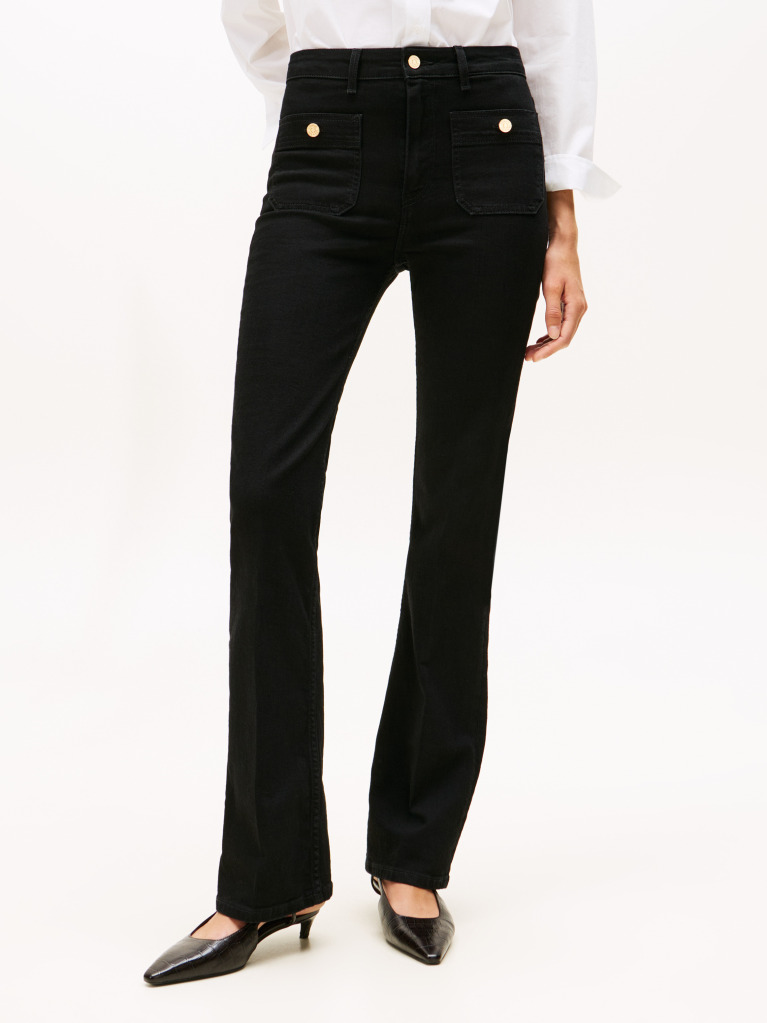Black Black High Rise Bootcut Jeans  Women