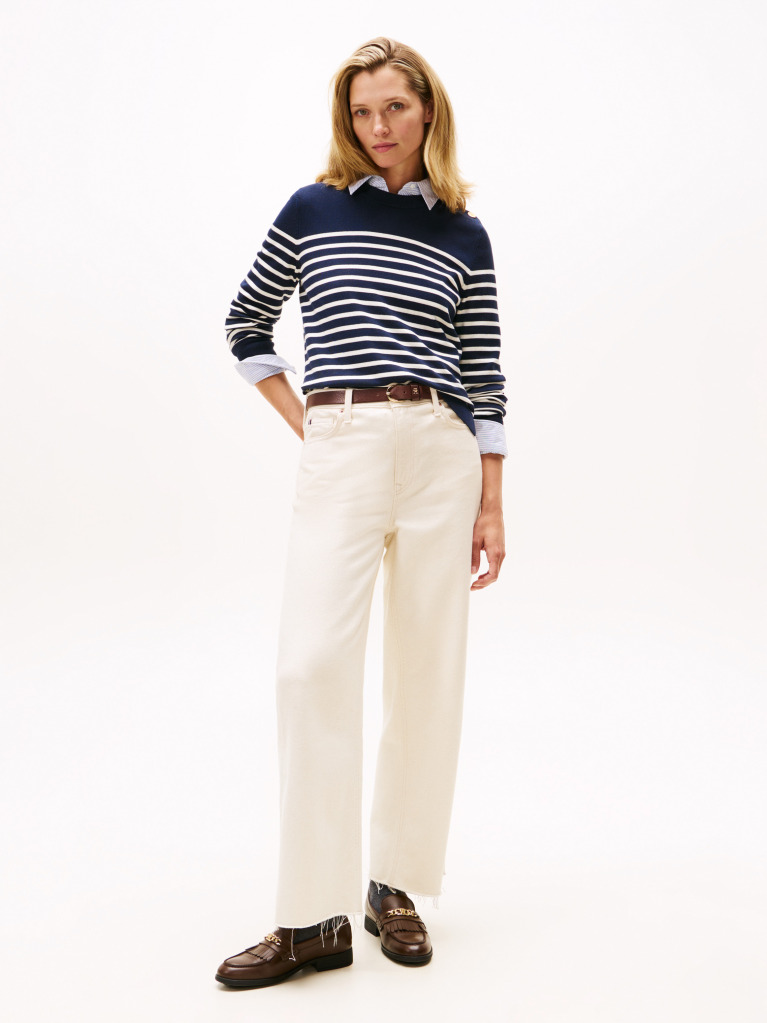 Multi Jersey Gold-Tone Button Jumper  Women