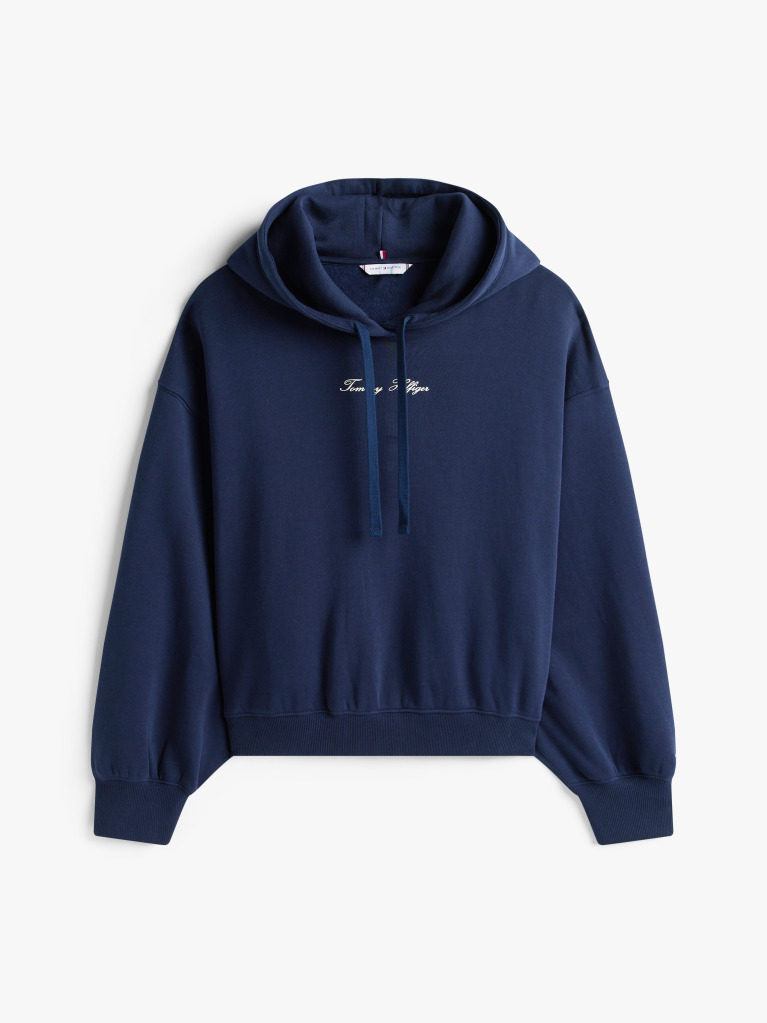Μπλε Άνετο Fleece Hoody Με Λογότυπο  Γυναίκες