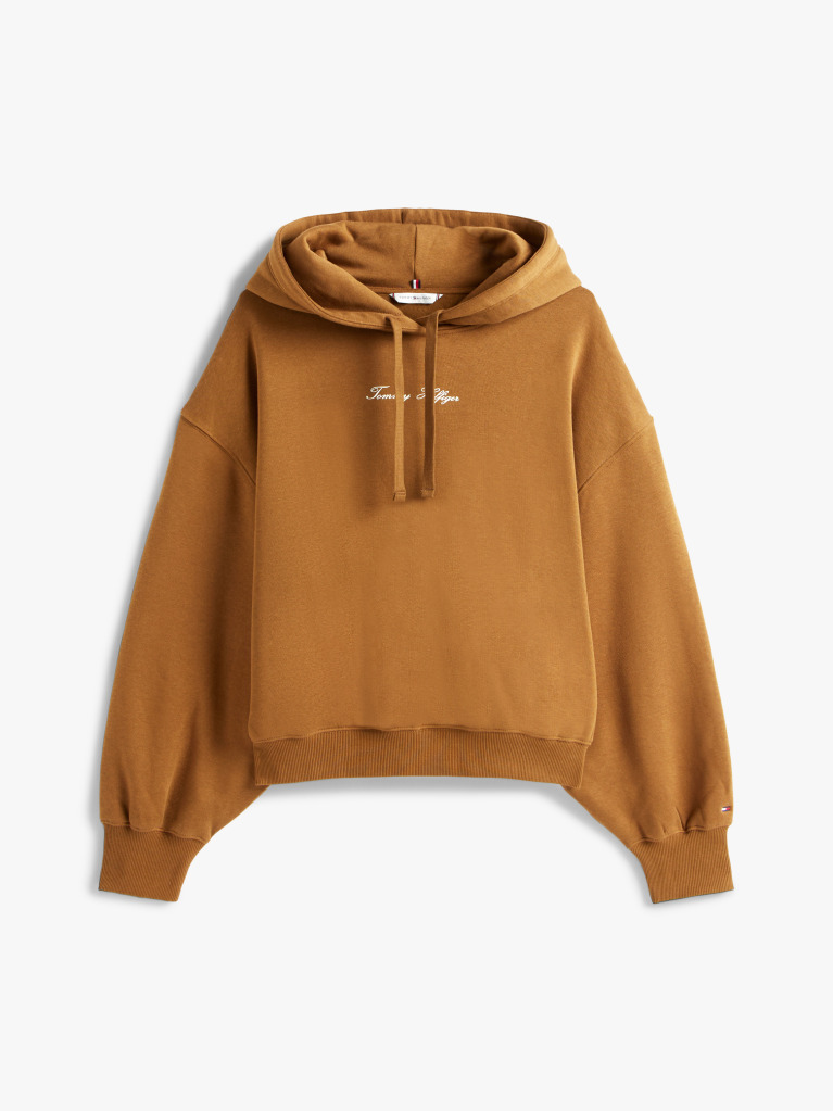 Χακί Άνετο Fleece Hoody Με Λογότυπο  Γυναίκες