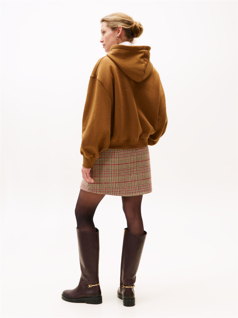 Χακί Άνετο Fleece Hoody Με Λογότυπο  Γυναίκες