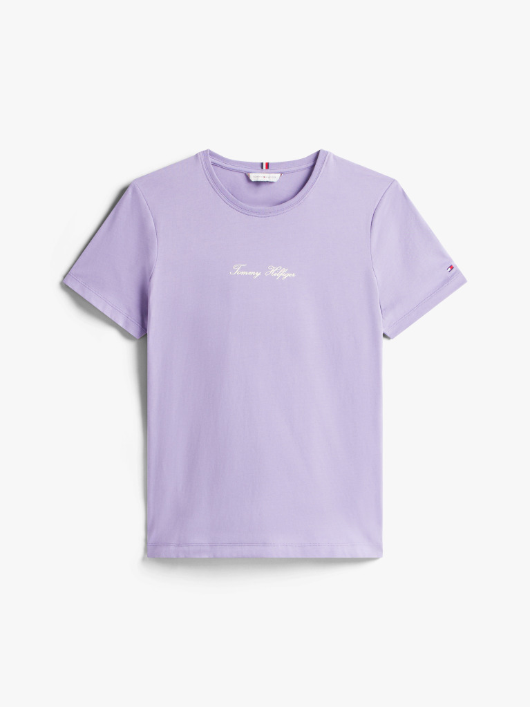 Purple Textured Logo T-Shirt  Women