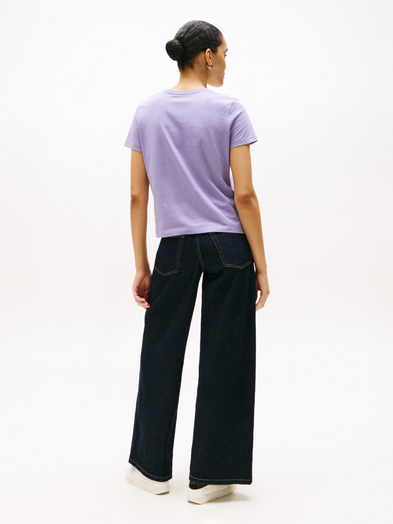 Purple Textured Logo T-Shirt  Women