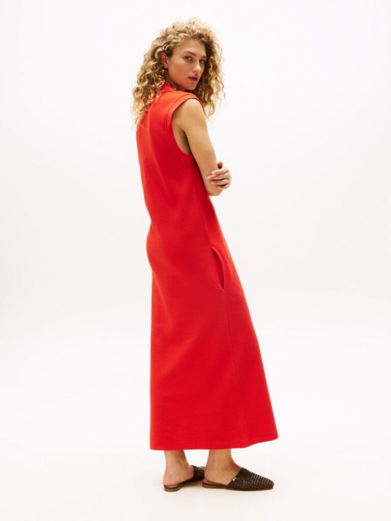 Red The Runway Collection Sleeveless Midi Polo Dress  Women