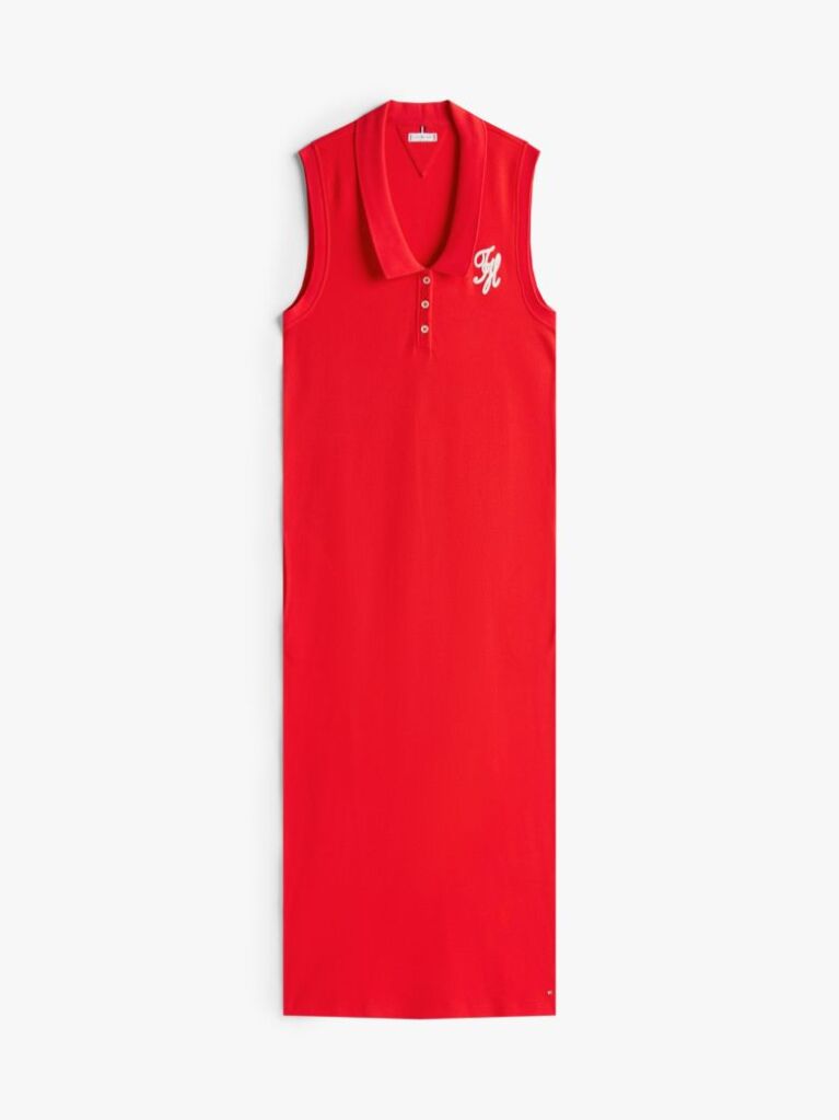 Red The Runway Collection Sleeveless Midi Polo Dress  Women