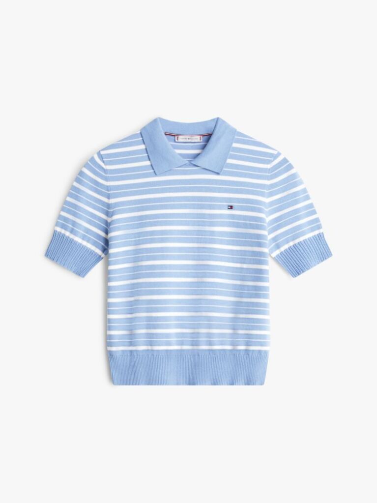 Multi Short Sleeve Polo Jumper  Women