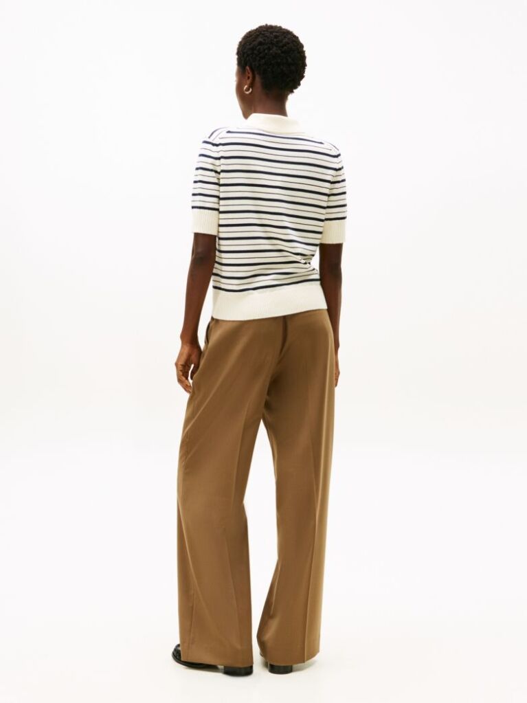 Multi Short Sleeve Polo Jumper  Women