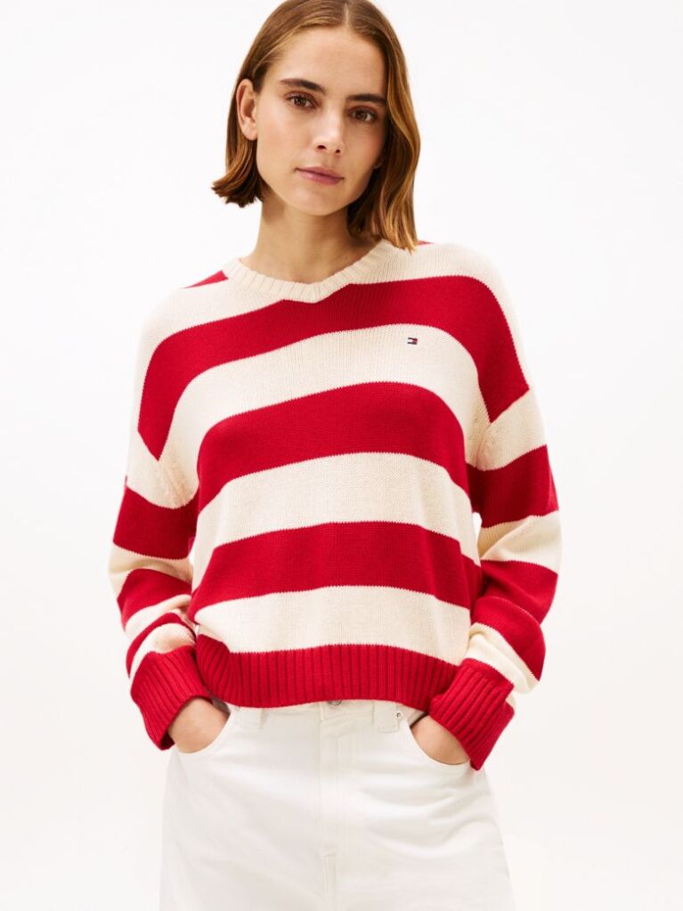 Multi Relaxed V-Neck Jumper With Cashmere  Women