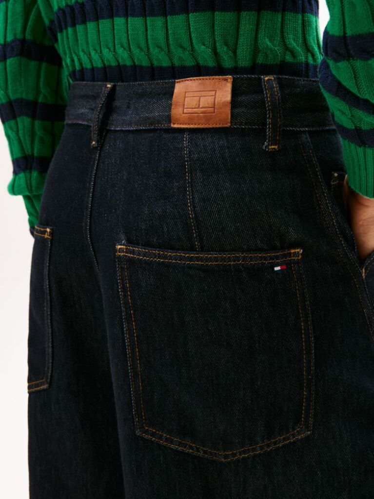 Blue High Rise Loose Balloon Leg Jeans  Women