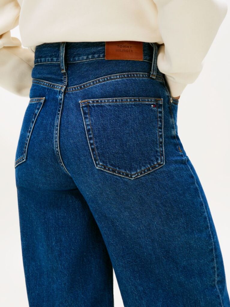 Blue 70s High Rise Wide Leg Jeans  Women