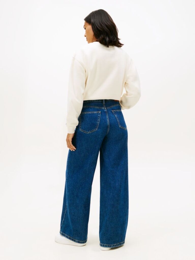 Blue 70s High Rise Wide Leg Jeans  Women
