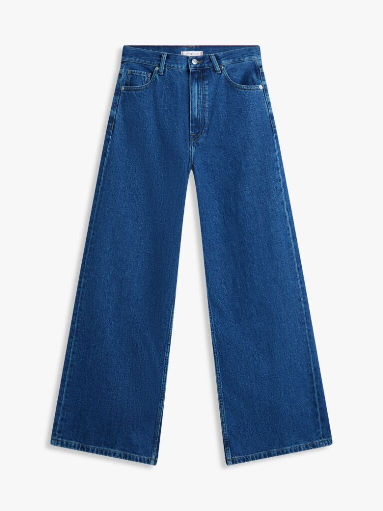 Blue 70s High Rise Wide Leg Jeans  Women