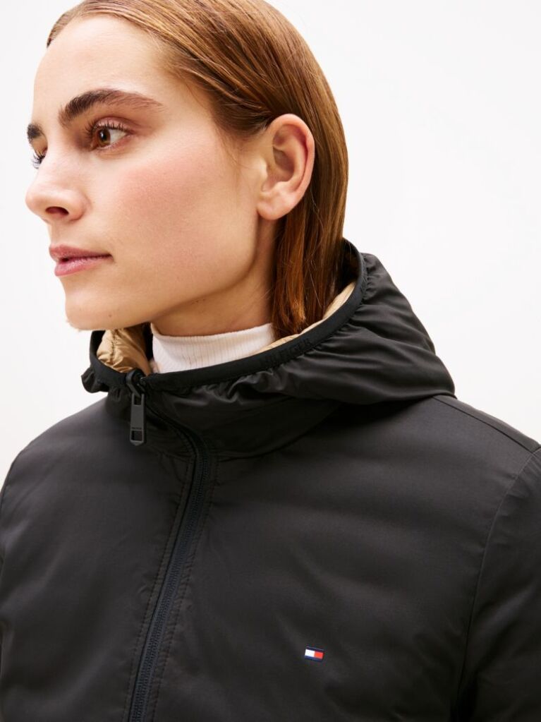 Black Lightweight Water Repellent Down Regular Jacket  Women