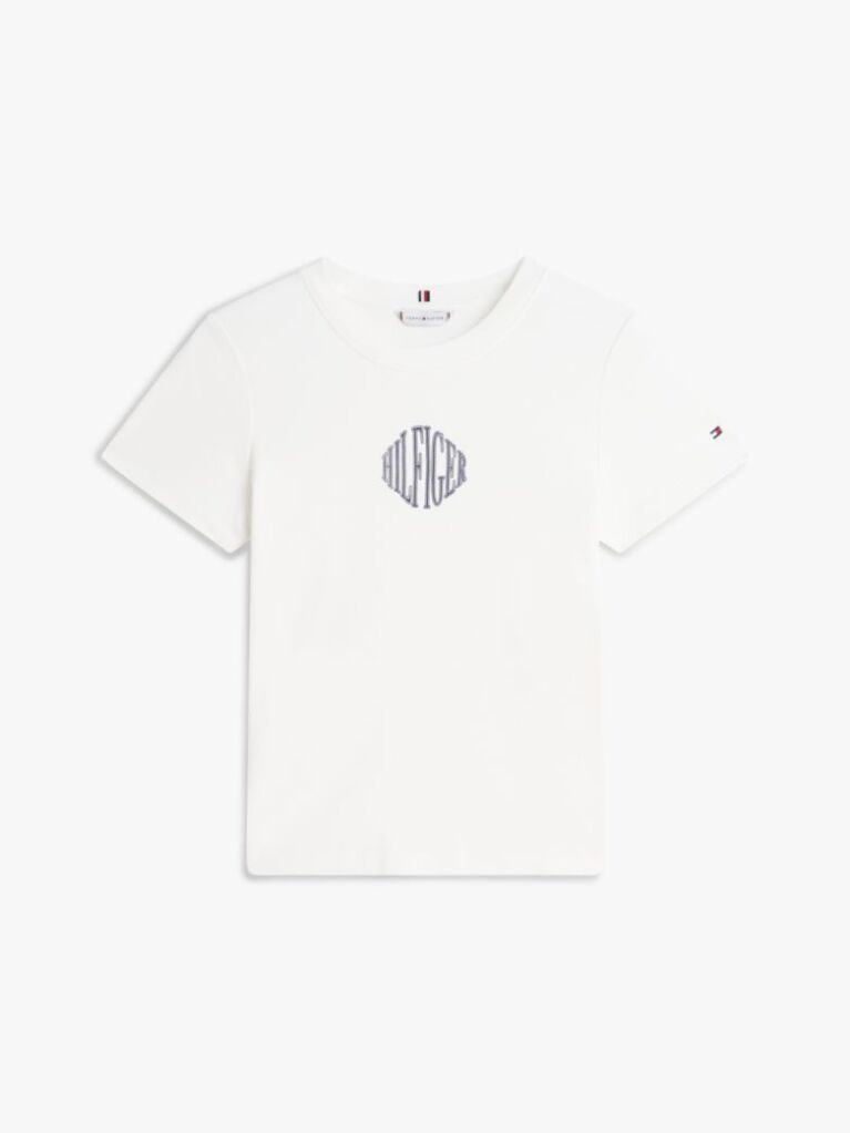 Μπεζ T-Shirt Με Λογότυπο Και Στρογγυλή Λαιμόκοψη  Γυναίκες