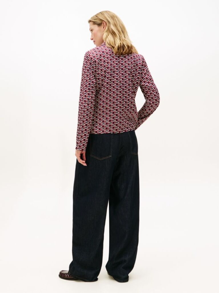 Blue Long Sleeve Twill Shirt  Women
