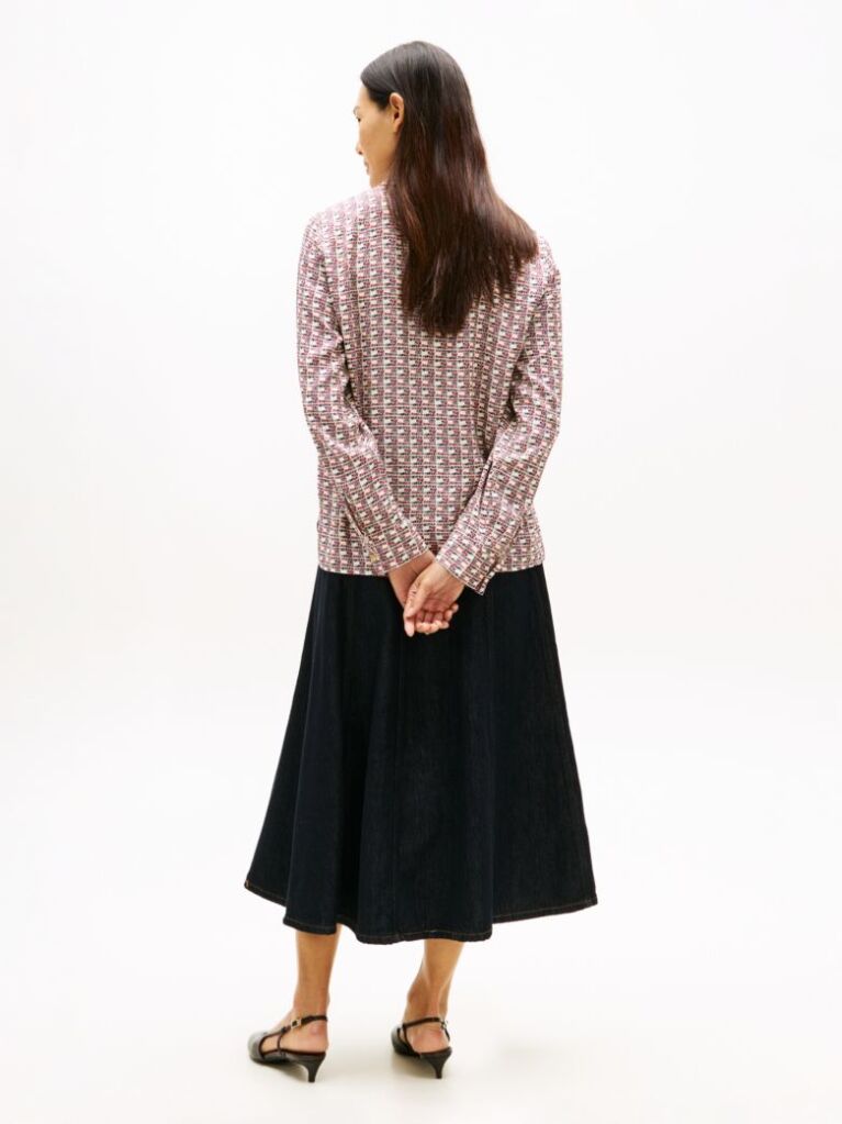 Multi Regular Fit Concealed Placket Twill Shirt  Women