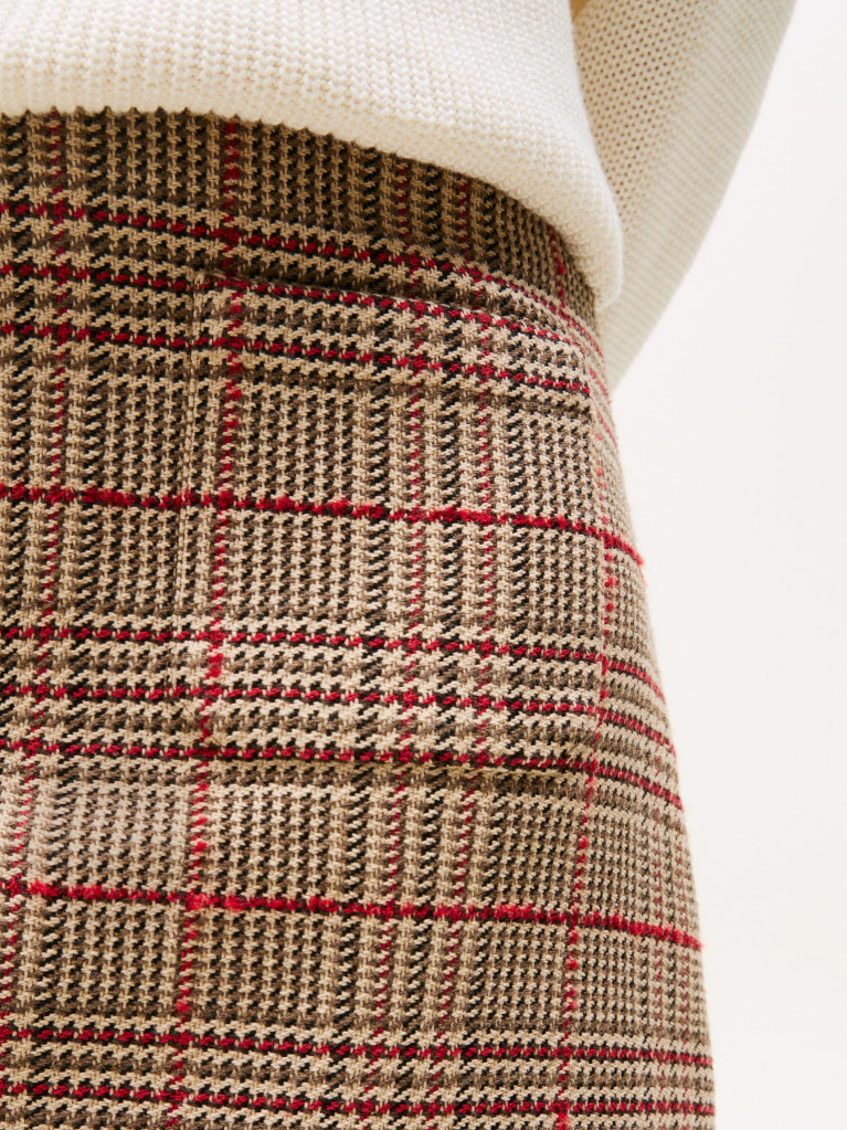 Multi Καρό Μίνι Φούστα Από Tweed  Γυναίκες