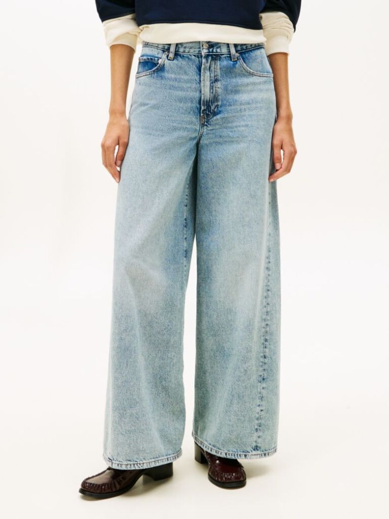 Blue Twist '70s High Rise Wide Leg Jeans  Women