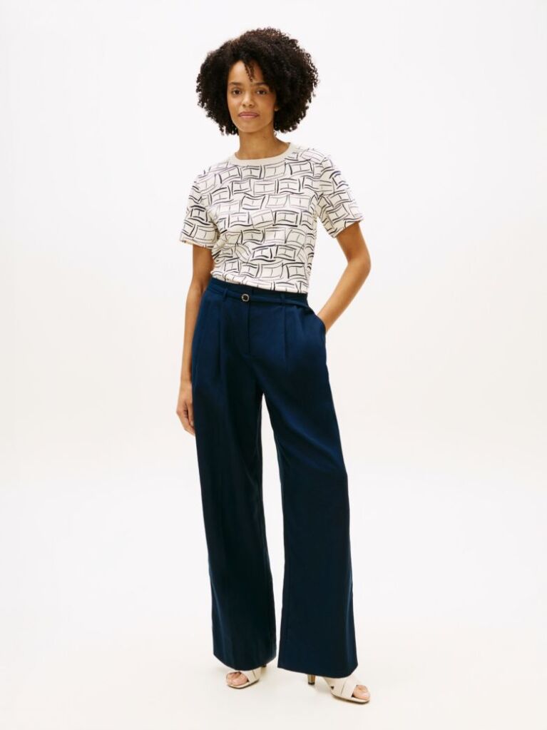 Multi Boxy T-Shirt Με Πλέξη Interlock  Γυναίκες