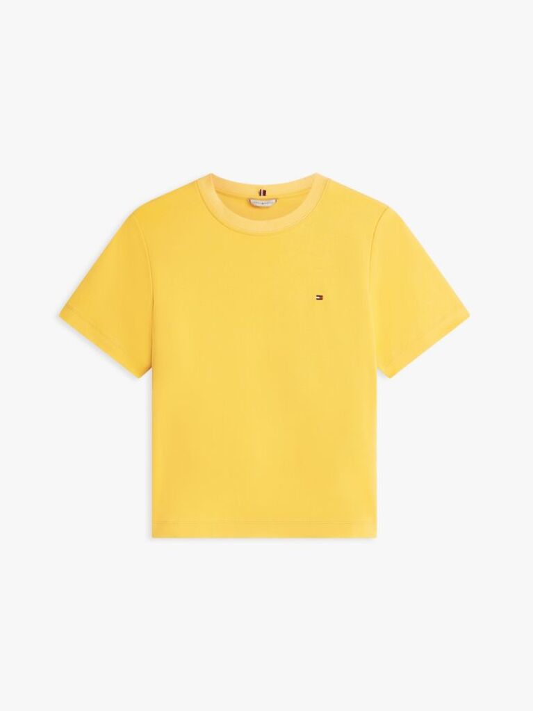 Πορτοκαλί Boxy T-Shirt Με Πλέξη Interlock  Γυναίκες