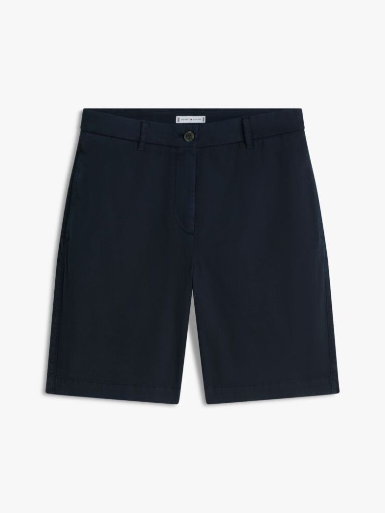 Blue Washed Regular Chino Bermuda Shorts  Women