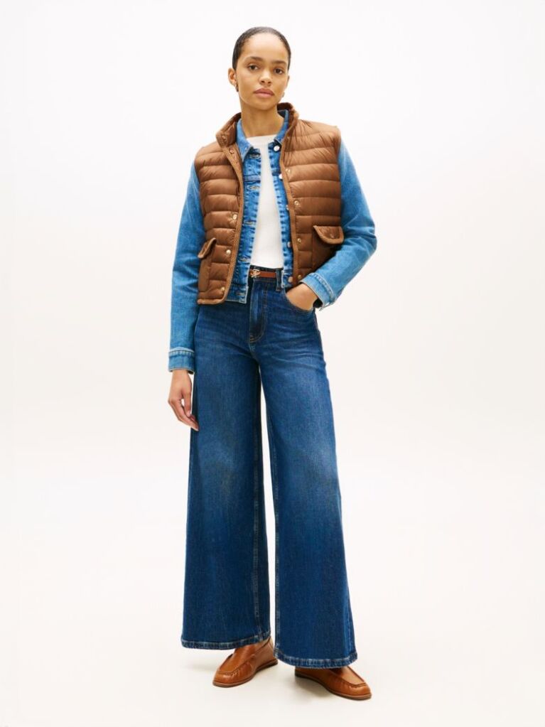 Brown Lightweight Down Slim Gilet  Women