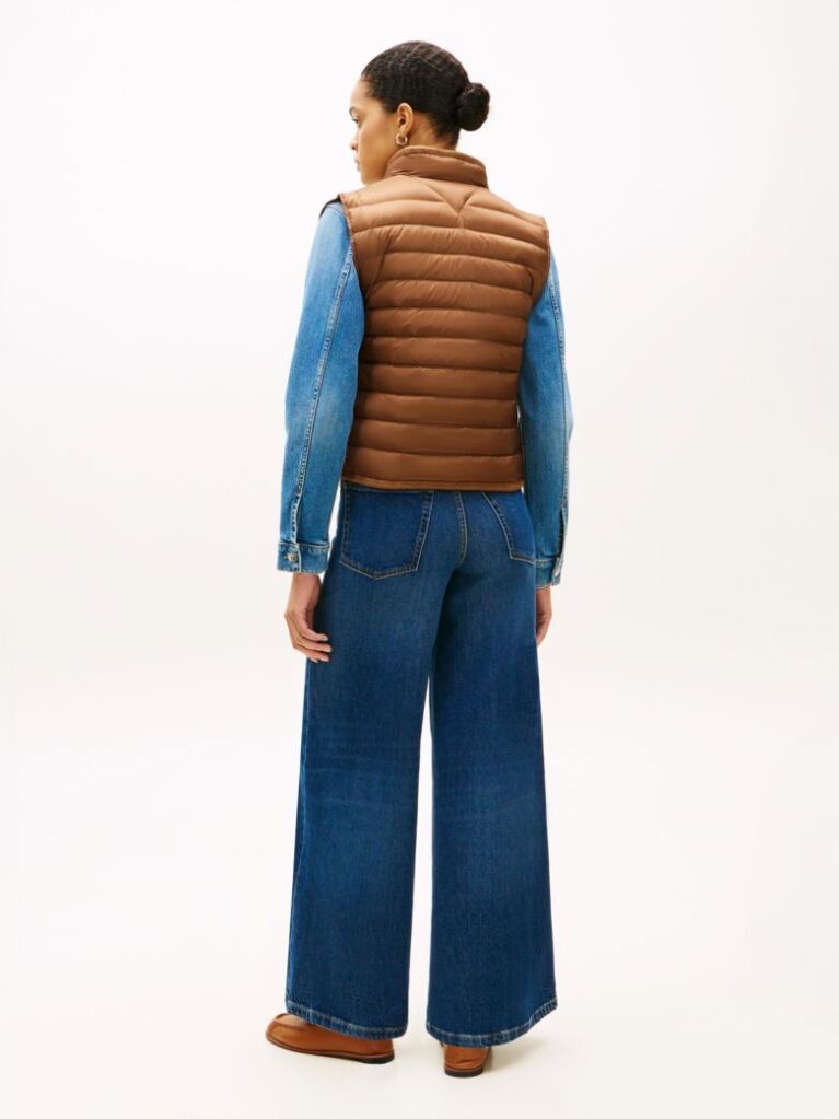 Brown Lightweight Down Slim Gilet  Women