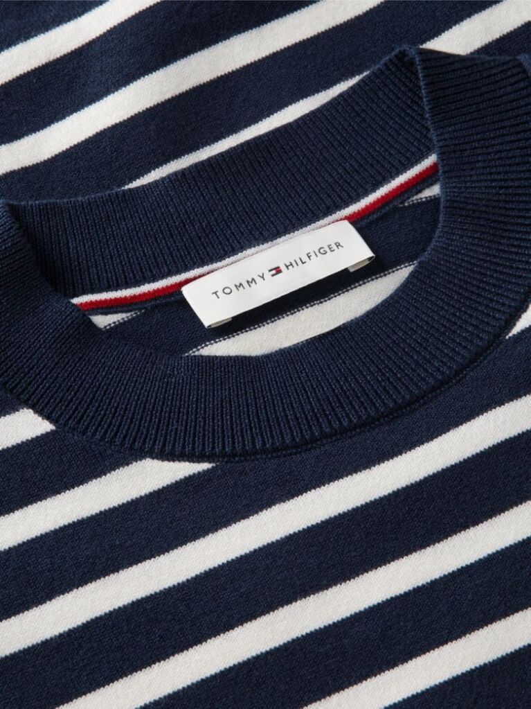 Multi Fine Knit Jersey Short Sleeve Jumper  Women