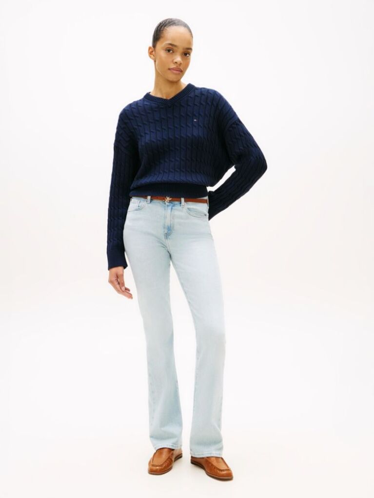 Μπλε Ξεθωριασμένο Τζιν Bootcut Με Κανονική Μέση  Γυναίκες