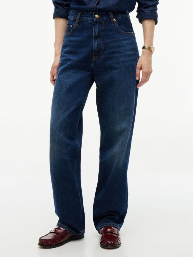 Blue Sarah High Rise Straight Faded Jeans  Women