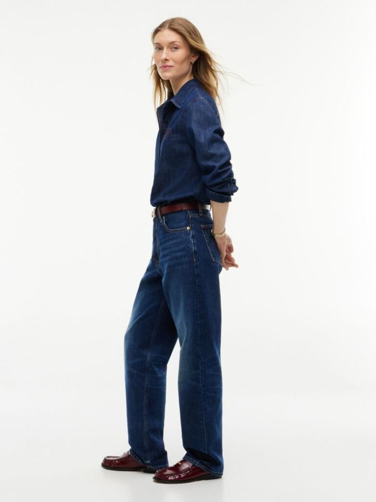 Blue Sarah High Rise Straight Faded Jeans  Women