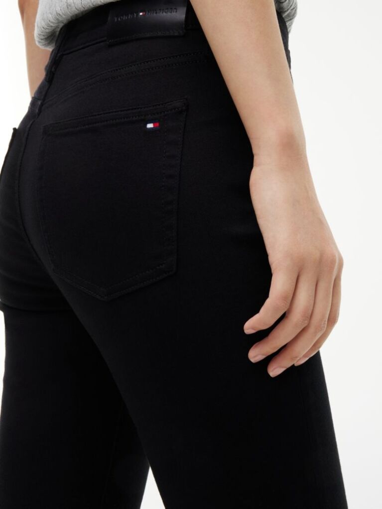 Black Como Mid Rise Skinny Black Jeans  Women