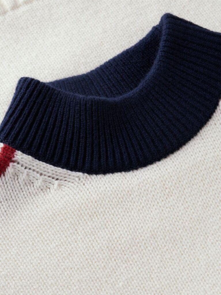 Beige Pure Wool Oversized Mock Neck Jumper  Women