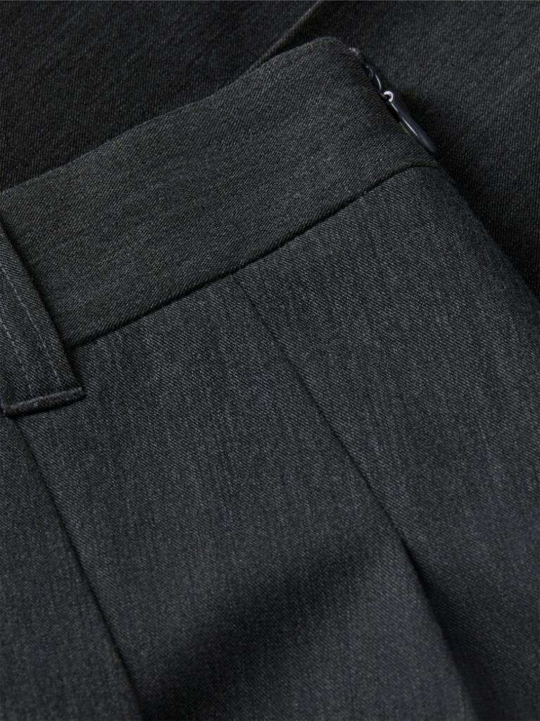 Grey Metal Flag Pleated Skirt  Women