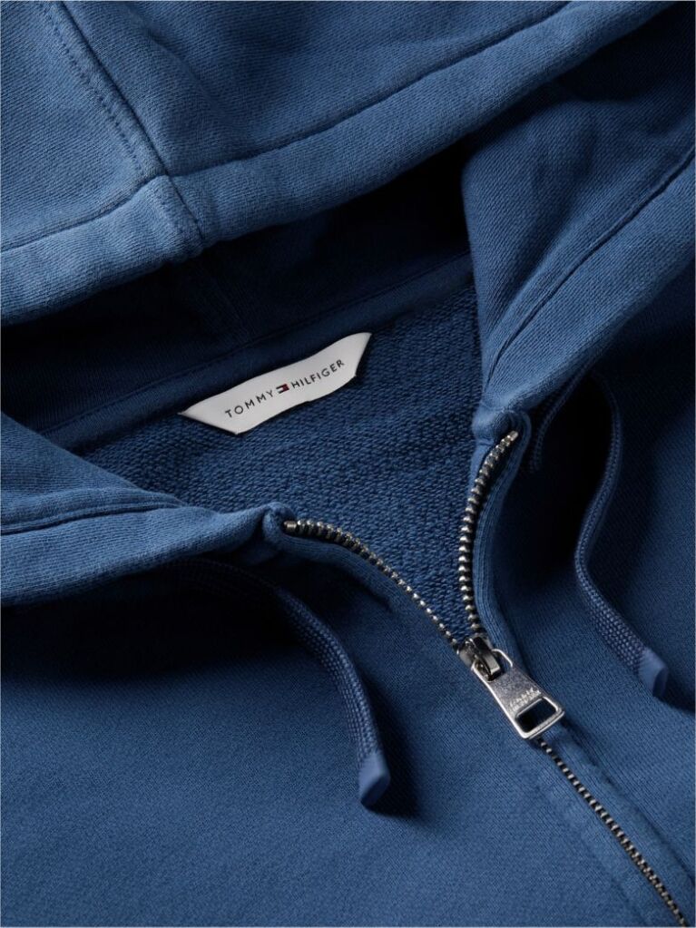 Blue Logo Zip-Thru Oversized Hoody  Women
