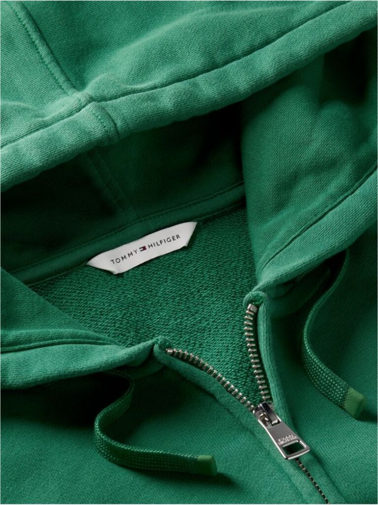 Green Logo Zip-Thru Oversized Hoody  Women